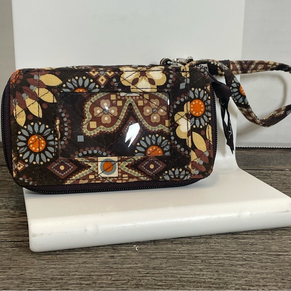 Vera Bradley Handbags - Vera Bradley Women's Floral Wristlet - Brown and Orange. Pre-owned